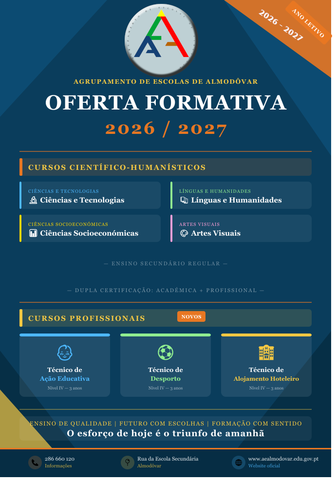 Cartaz Oferta Formativa 2026-2027